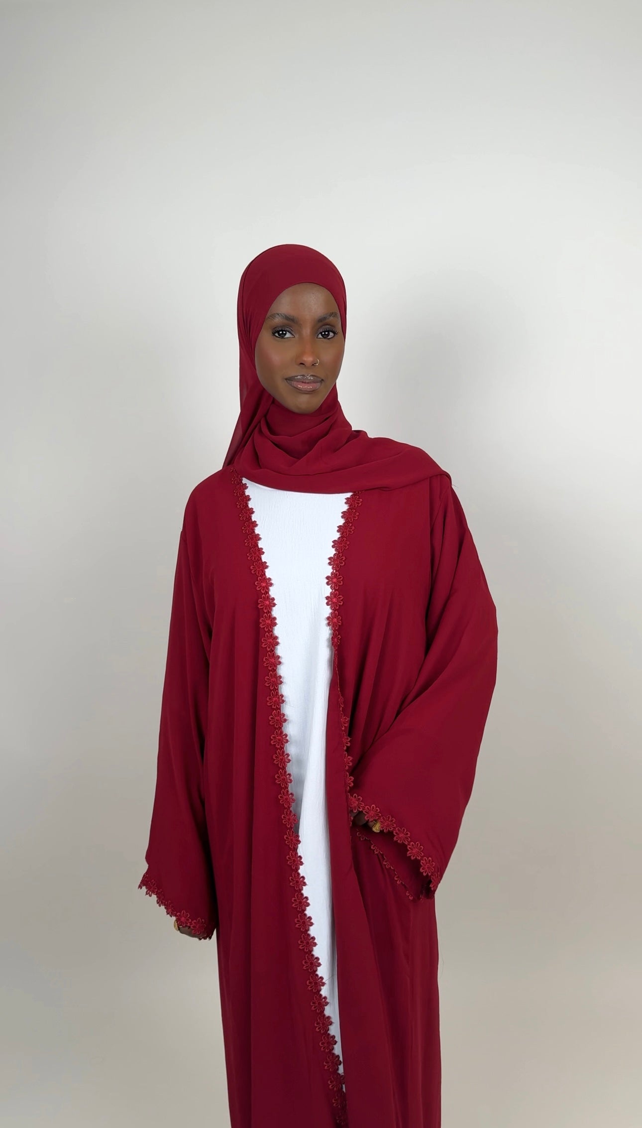 Wardah Abaya - Cherry