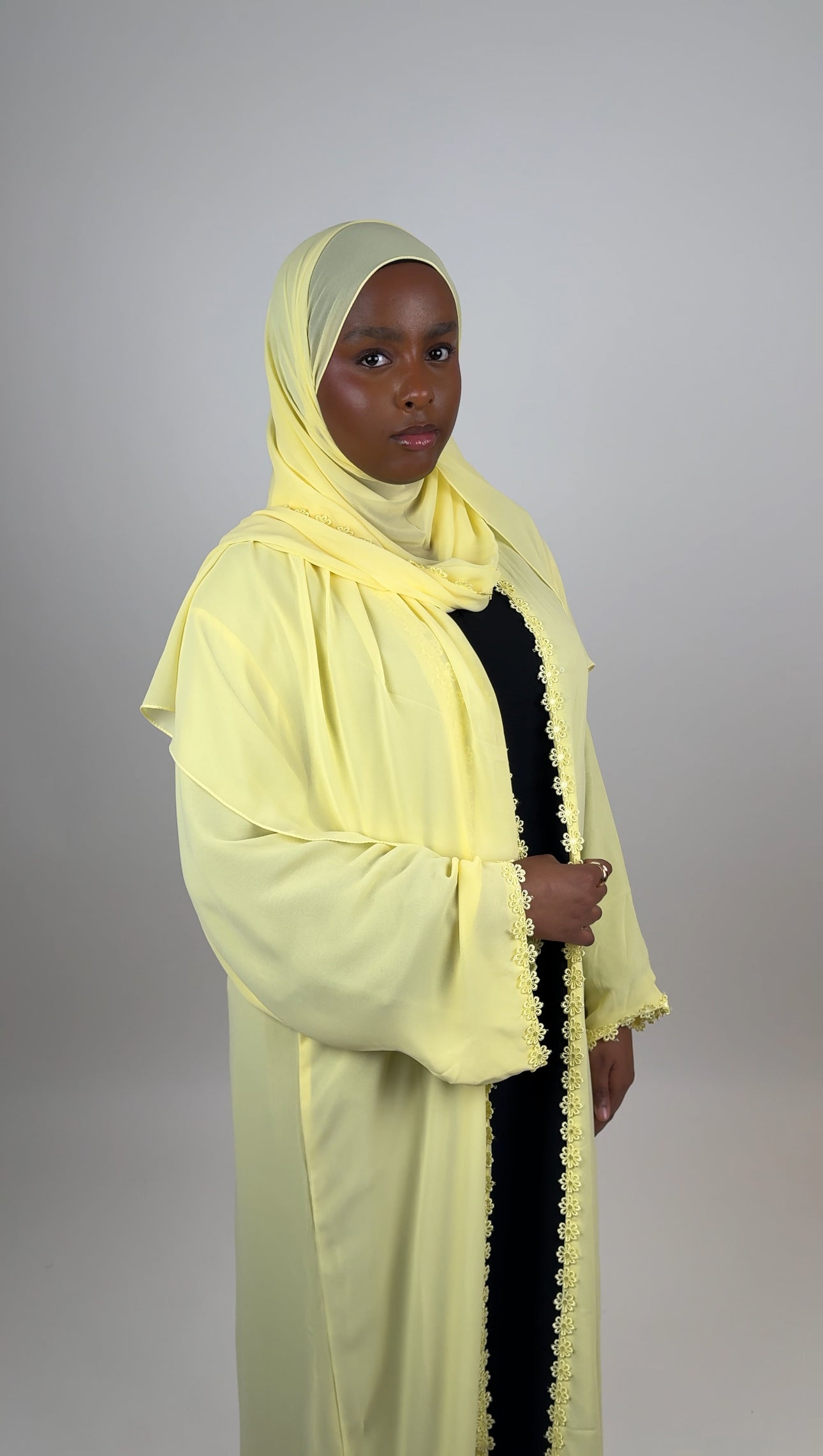Wardah Abaya - Butter yellow