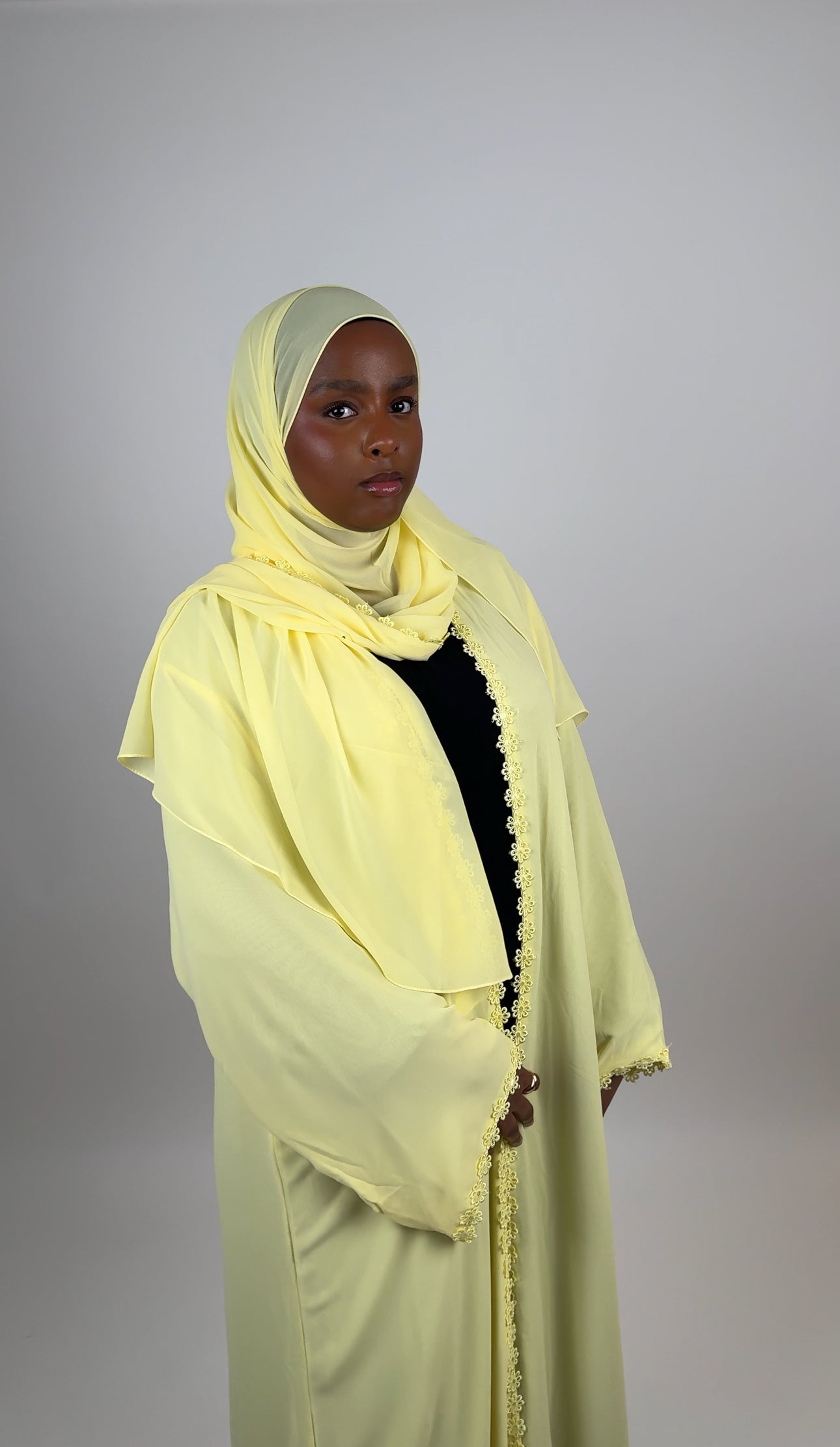 Wardah Abaya - Butter yellow
