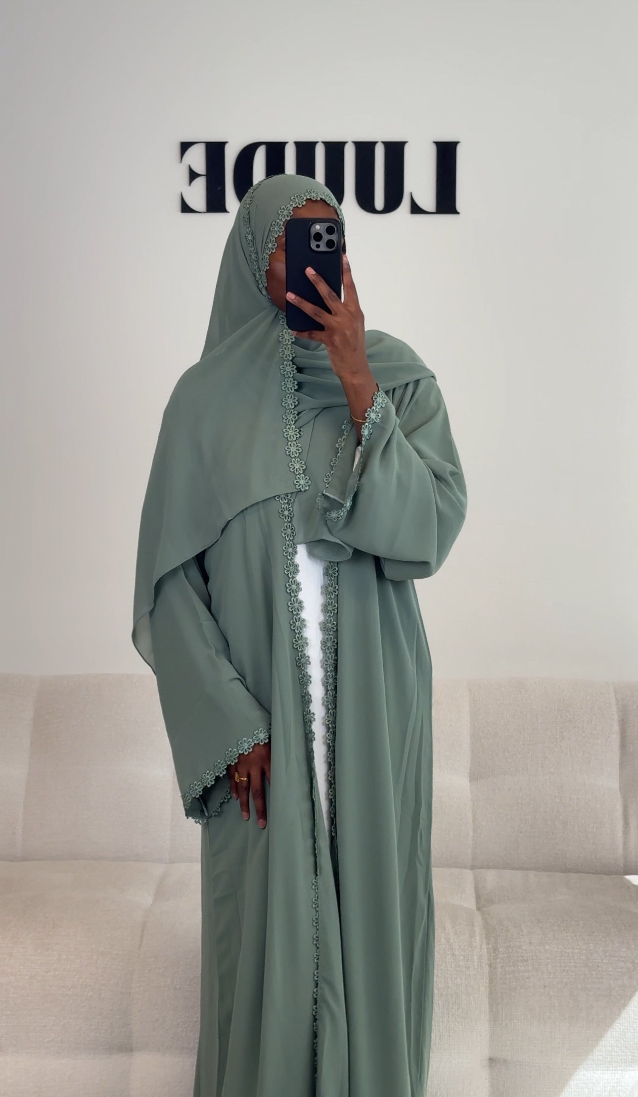 Wardah Abaya - Mint Green