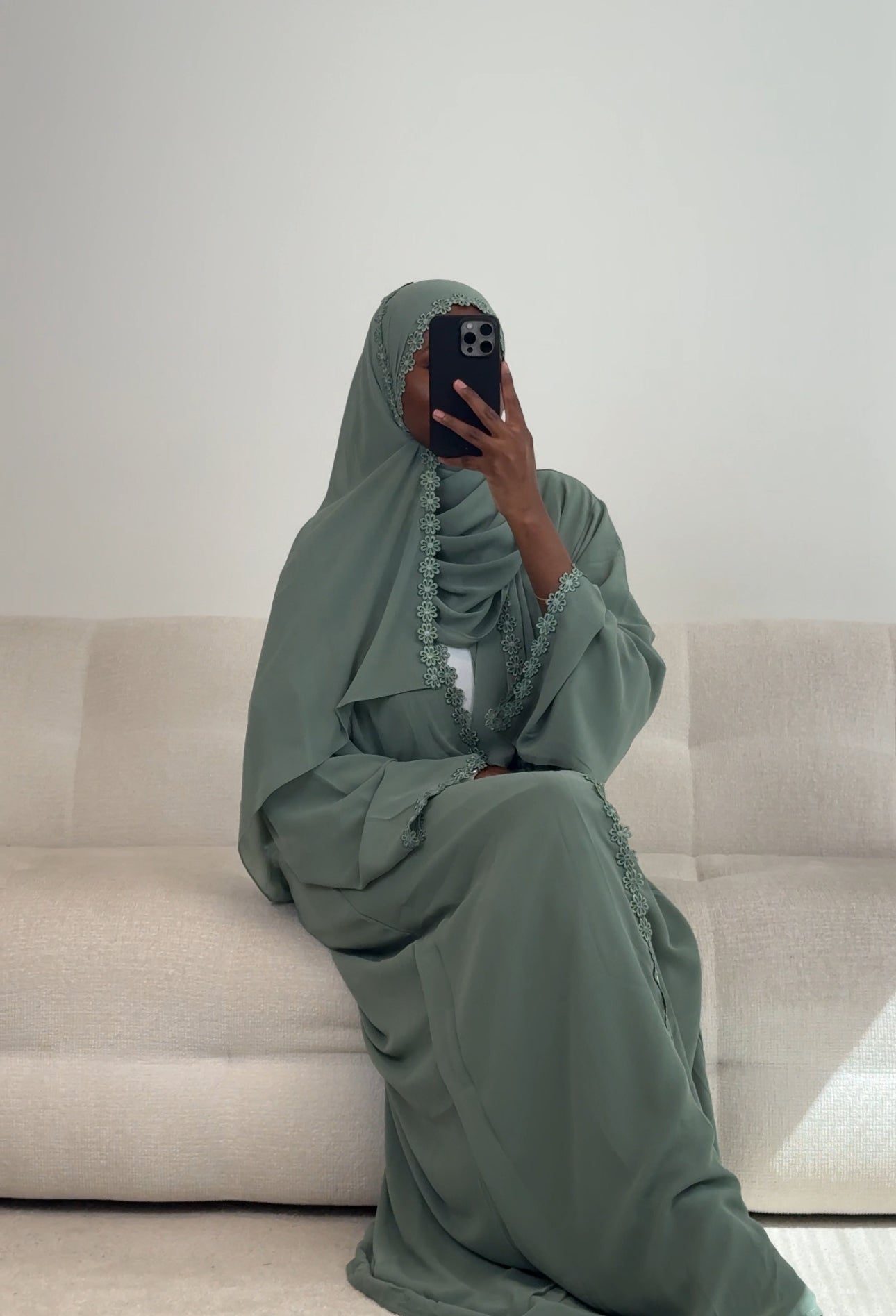 Wardah Abaya - Mint Green