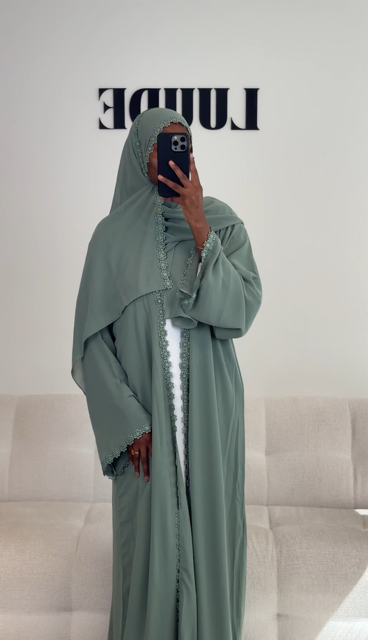 Wardah Abaya - Mint Green