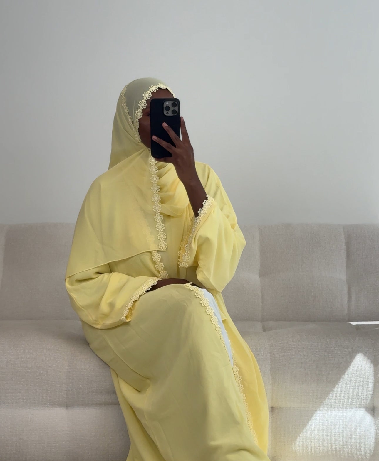 Wardah Abaya - Butter yellow