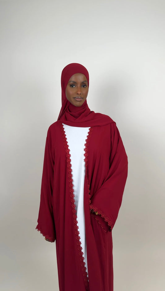 Wardah Abaya - Cherry