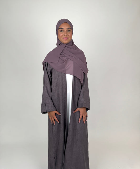 Linen Open Abaya