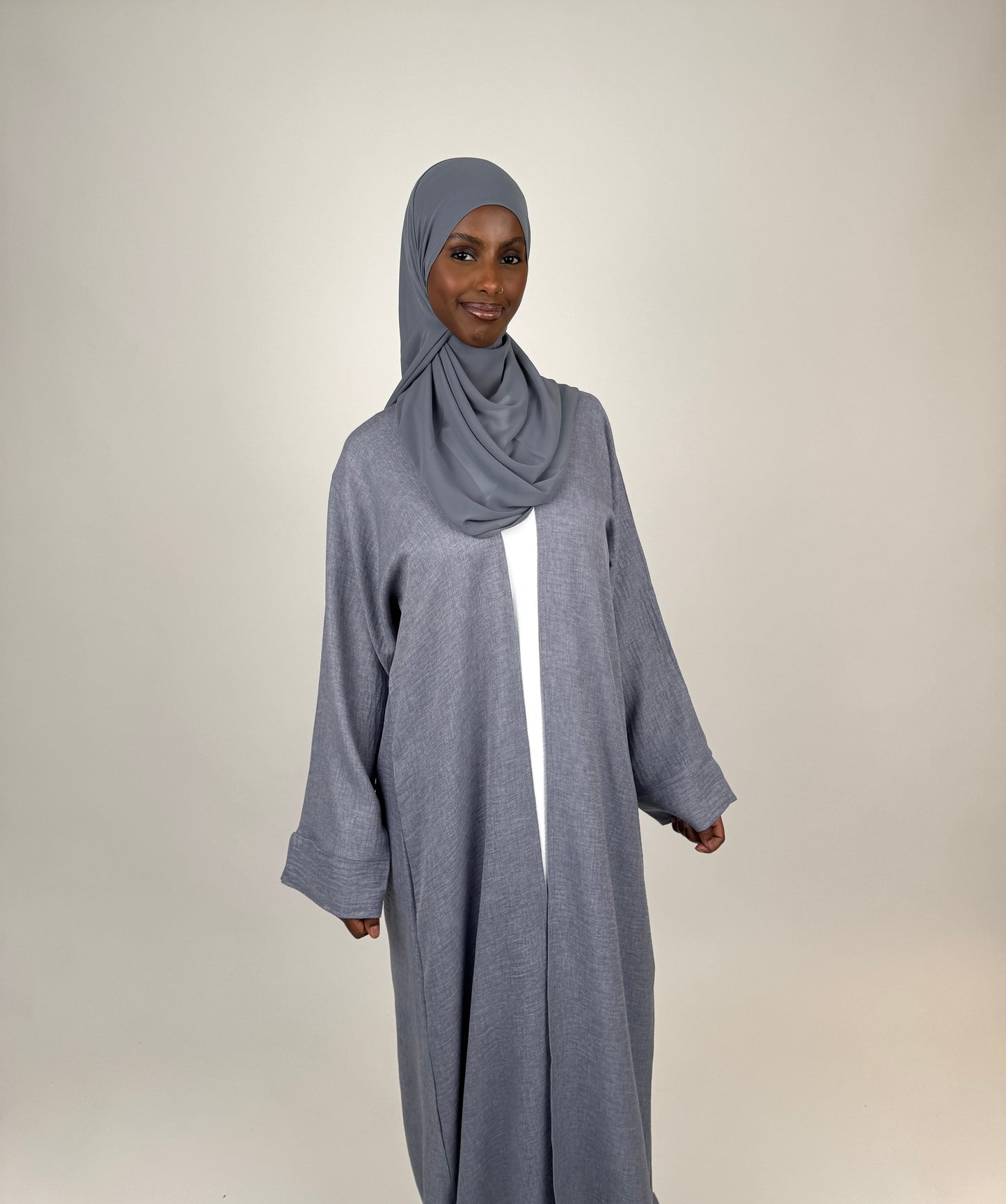 Linen Open Abaya