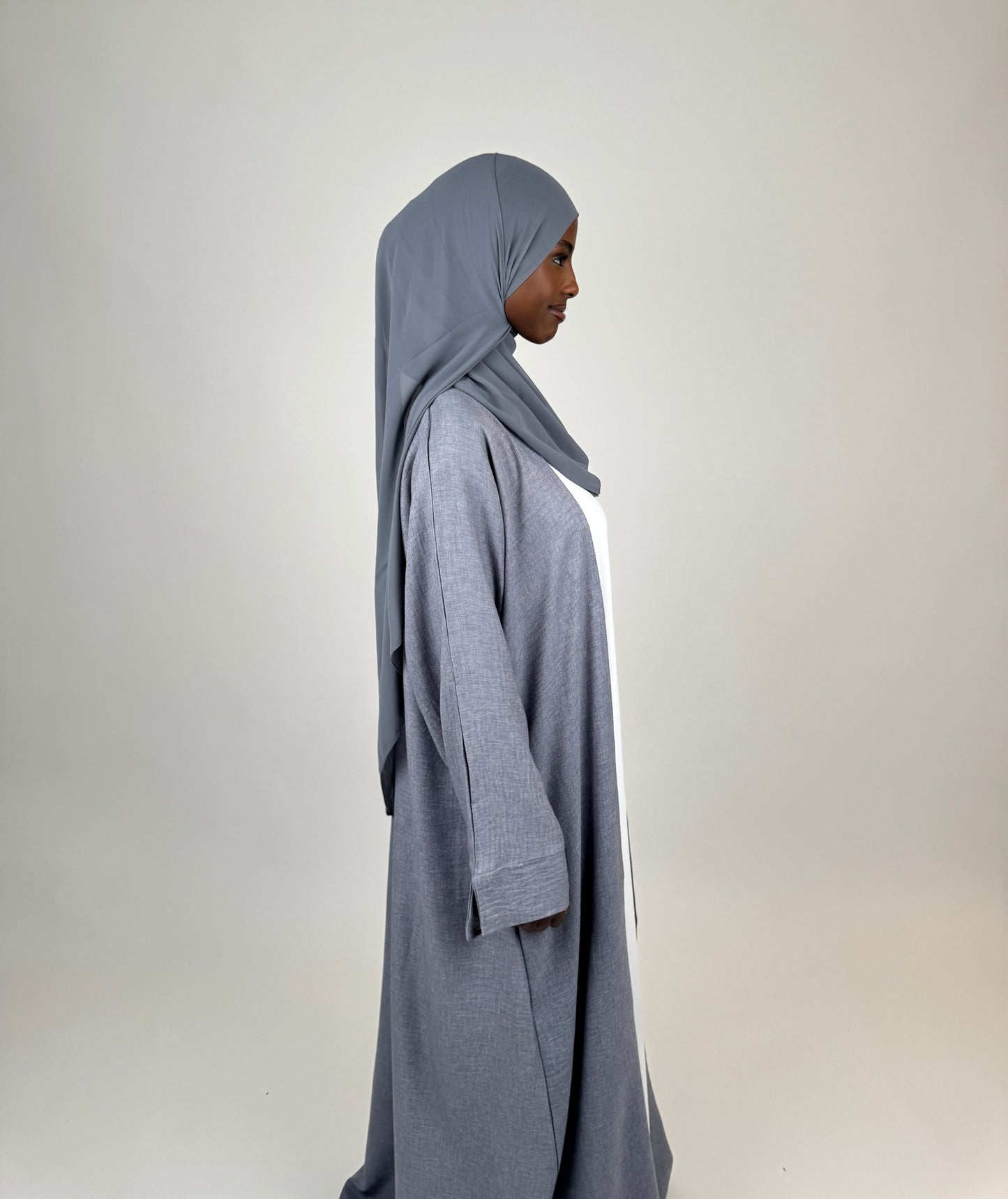 Linen Open Abaya
