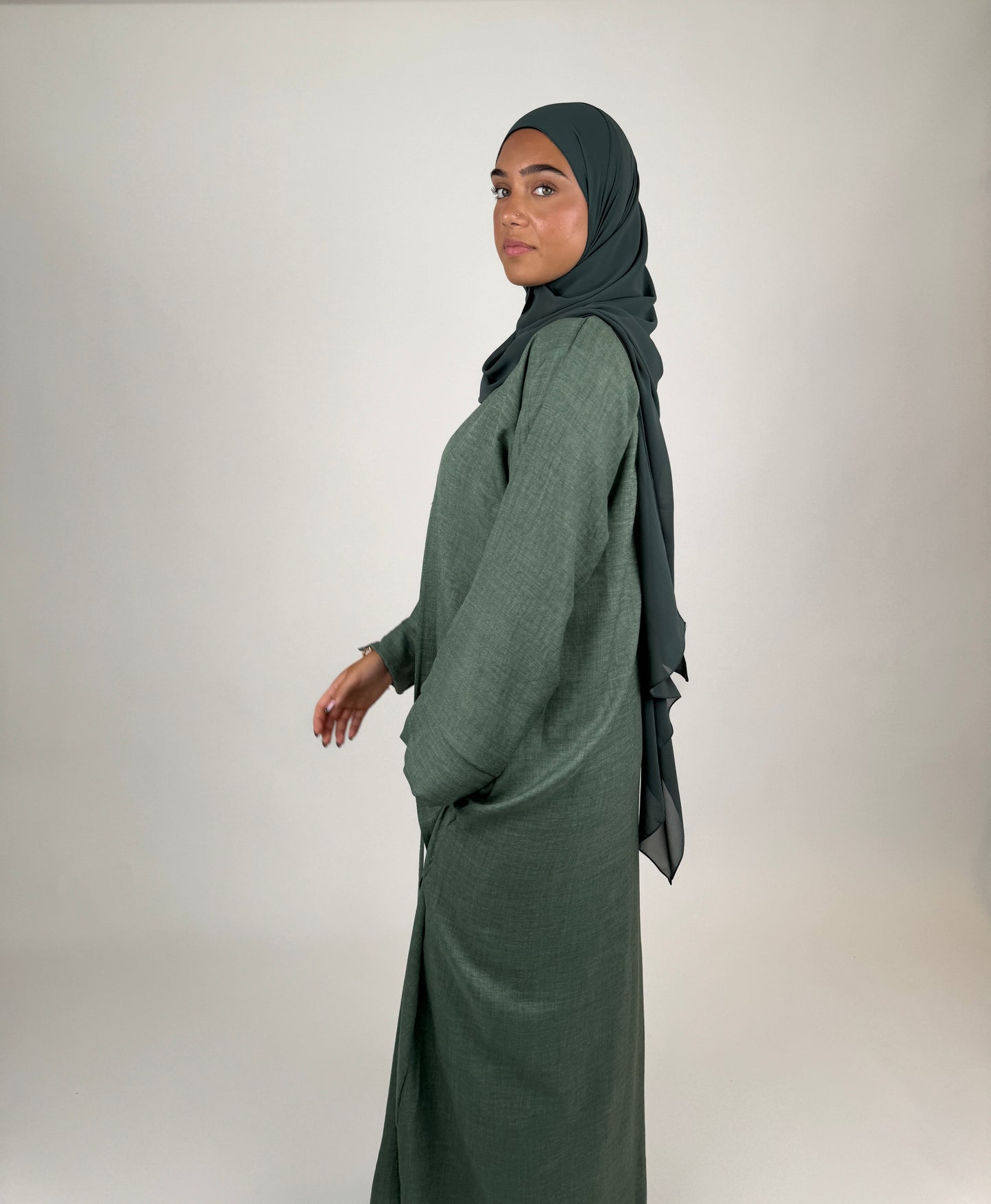 Linen Open Abaya