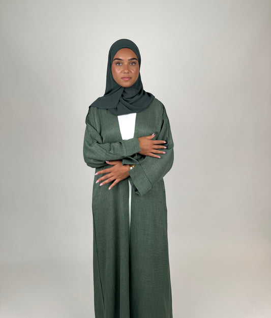 Linen Open Abaya