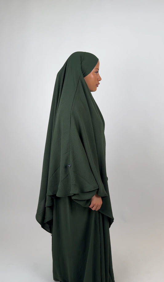 Safa khimar - Dark green