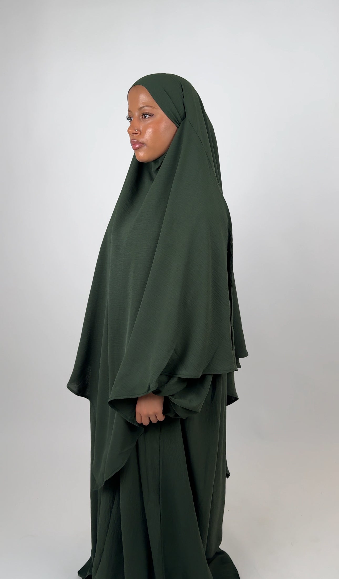 Safa khimar - Dark green